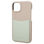 CSCSH-IP19SMT [iPhone 14用 Shrink PUレザーケース サンド/ミント]