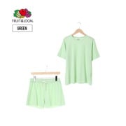 FRUIT OF THE LOOM ワッフル無地半袖 グリーンS 14796400