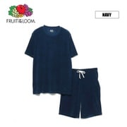 FRUIT OF THE LOOM パイルルームウエア上下 クルー ネイビーM 70020200