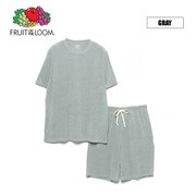 FRUIT OF THE LOOM パイルルームウエア上下 クルー グレーL 70020200