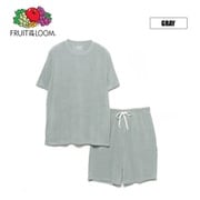 FRUIT OF THE LOOM パイルルームウエア上下 クルー グレーLL 70020200