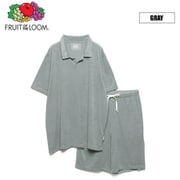 FRUIT OF THE LOOM 襟ありパイルルームウエア グレーM 70020300