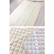 敷パッド オールシーズンコットンパフ 120×205cm ベージュ