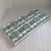 羊毛敷パッド 100X200 英国羊毛 2.0K 柄込 グリーン