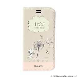 669-943267 [フリップダイアリー PEANUTS スヌーピー/フラワー iPhone SE（第3世代）/SE（第2世代）8/7用]