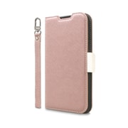 CR_INBCSPLNU_CW [iPhone 14 Plus用 ケース 手帳型 カバー カード収納 ストラップ付 マグネット ベルト NU シャンパンローズ×ホワイト]
