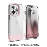 EL_INPCSPTGE_CV [iPhone 14 Pro用 ケース カバー 耐衝撃 衝撃吸収 GLIDE CASE クリア/ラブリーピンク]