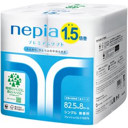 ネピア プレミアムソフトトイレットロール 1.5倍巻 8ロール シングル [トイレットペーパー]
