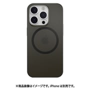 SE_INPCSPCVM_BK [iPhone 14 Pro用 ケース カバー MagSafe対応 マグネット付 薄型 軽量 フロストクリア Gravity M トランスパレントブラック]