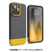 EL_INGCSPTGE_DY [iPhone 14 Pro MAX用 ケース カバー 耐衝撃 衝撃吸収 GLIDE CASE ダークグレー/イエロー]