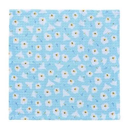キッチンクロス 2枚入 綿100％ 正方形 30cm 鳥 花柄 チェック ブルー 486719
