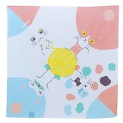 20473-101 [風呂敷 中巾 どうぶつコチャエ ネコピンク/ブルー 48cm ランチクロス]