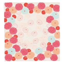 風呂敷 エコバッグ 100cm 大判 ひめむすび Adeline Klam 菊 レッド 20553-303