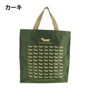3L13-01 [WHOLLY（ウォーリー）プリント 角型 手提げバッグ トートバッグ エコバッグ カーキ]