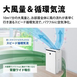 シャープ 加湿 空気清浄機 KI-RX100-W 2024年度製 ホワイト KI-RX100 | 空気清浄機：シャープ