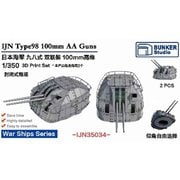 IJN35034 1/350 日本海軍 六十五口径 九八式十糎連装高角砲 Bタイプ （超大和型戦艦/秋月型駆逐艦用） [プラモデル用パーツ]