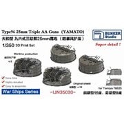 IJN35030 1/350 日本海軍 九六式二十五粍三連装機銃 爆風避盾付き （戦艦大和用） [プラモデル用パーツ]
