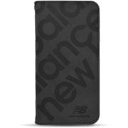 md-75239-1 [iPhone 14用 new balance 手帳ケース/スタンプロゴスエード/ブラック]