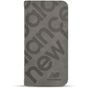 md-75239-4 [iPhone 14用 new balance 手帳ケース/スタンプロゴスエード/グレー]