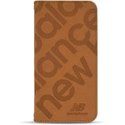 md-75240-3 [iPhone 14 Pro用 new balance 手帳ケース/スタンプロゴスエード/キャメル]