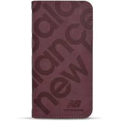 md-75241-2 [iPhone 14 Plus用 new balance 手帳ケース/スタンプロゴスエード/バーガンディ]