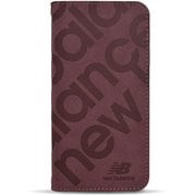 md-75242-2 [iPhone 14 Pro MAX用 new balance 手帳ケース/スタンプロゴスエード/バーガンディ]