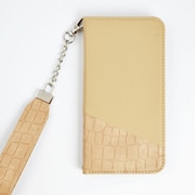 md-75215-3 [iPhone 14用 SLYハーフクロコ手帳/BEIGE]