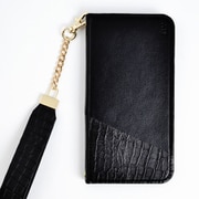 md-75216-1 [iPhone 14 Pro用 SLYハーフクロコ手帳/BLACK]
