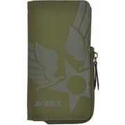 md-75269-2 [iPhone 14 Pro用 AVIREX 手帳ケース/サイドジップ/オリーブ]