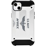 md-75265-3 [iPhone 14 Plus用 AVIREX 耐衝撃ケース/アーミータフ/シルバー]