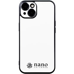 md-75273-2 [iPhone 14用 nano universe 背面ケース/ブラックメタル/ホワイト]