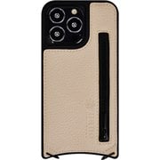 md-75277-2 [iPhone 14 Pro用 nano universe 背面ケース/ストラポケット/ピンクベージュ]