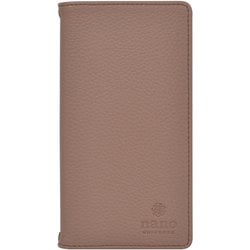 md-75279-4 [iPhone 14 Pro用 nano universe 手帳ケース/シンプルロゴ/ピンクブラウン]