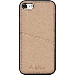 md-75272-3 [iPhone SE3/SE2/8/7 nano universe 背面ケース/シンプルロゴ/ピンクベージュ]