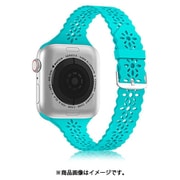 ESP02121-38LGR [Apple Watch用バンド フラワーシリコン 38-41mm ライトグリーン]