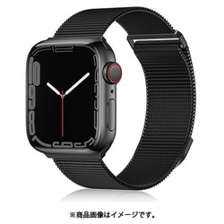 AMZ02215-BK-38 [Apple Watch用バンド 2PCメッシュバンド 38-41mm ブラック]