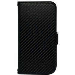 AC-P22X-PB CB [iPhone 14 Plus用 ソフトレザー手帳型ケース カーボン]