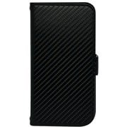 AC-P22X-PB CB [iPhone 14 Plus用 ソフトレザー手帳型ケース カーボン]