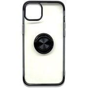 AC-P22X-MR BK [iPhone 14 Plus用 TPUバックカバーケース スマホリング付 ブラック]