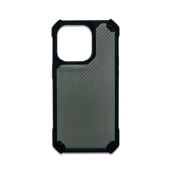AC-P22P-T CB [iPhone 14 Pro用 耐衝撃ハイブリッド背面カーボン柄ケース カーボン]