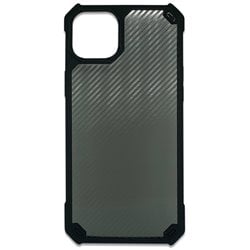 AC-P22X-T CB [iPhone 14 Plus用 耐衝撃ハイブリッド背面カーボン柄ケース カーボン]