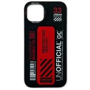 AC-P22-CF RD [iPhone 14用 バックカバーデザインケーススタンド付 レッド]