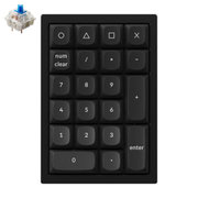 Keychron Q0 QMK カスタム・テンキー 組み立て済み/カーボンブラック/Gateron G Proスイッチ(ホットスワップ) 青軸 Q0-C2