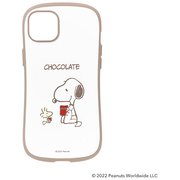 41-947500 [iPhone 14 Plus用 iFace First Class cafe ケース PEANUTS スヌーピー・チョコレート]