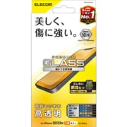 PM-A22AFLGG [iPhone 14/13/13 Pro用 ガラスフィルム 高透明 強化ガラス 表面硬度10H]