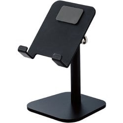 P-DSCHARMBKN [スマホスタンド 卓上 アルミ素材 角度調節可 高さ調整可 4.6～6.9インチ対応 デスク 携帯スタンド ブラック]