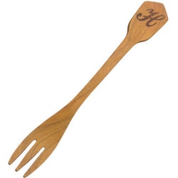 フォーク 14cm アルファベットフォーク 天然木 木製 カトラリー H MAF20CR-AH