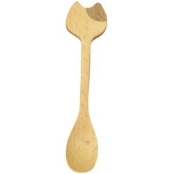 スプーン 13cm Mio ネコ カトラリー 食器 天然木 ビーチ ブチ MCAS22BE-SB