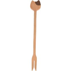 マドラー 19cm Mio ネコ フォーク カトラリー 食器 天然木 ビーチ ブチ MCAMD190BE-SB