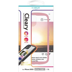 LN-IM22PLCPK [iPhone 14用 耐衝撃ハイブリッドケース 「Cleary」 ダスティピンク]
